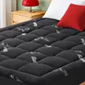 Pillow Top de Bambu Refrescante na cor Preto